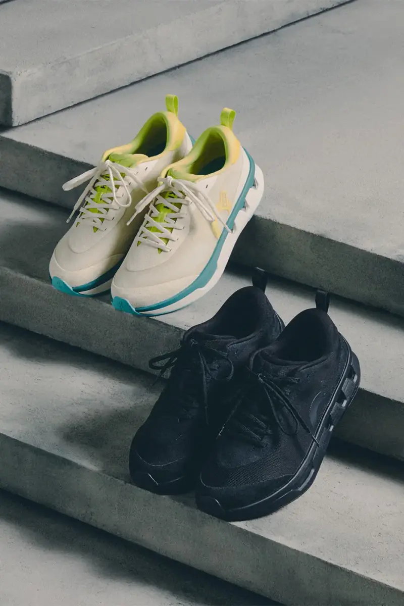 KITH AND ON RELEASE THE K-TECH 3 SNEAKER LINE image of the Kith and On K-Tech 3 sneakers displaying textured mesh and suede construction. (image 2 of 15)