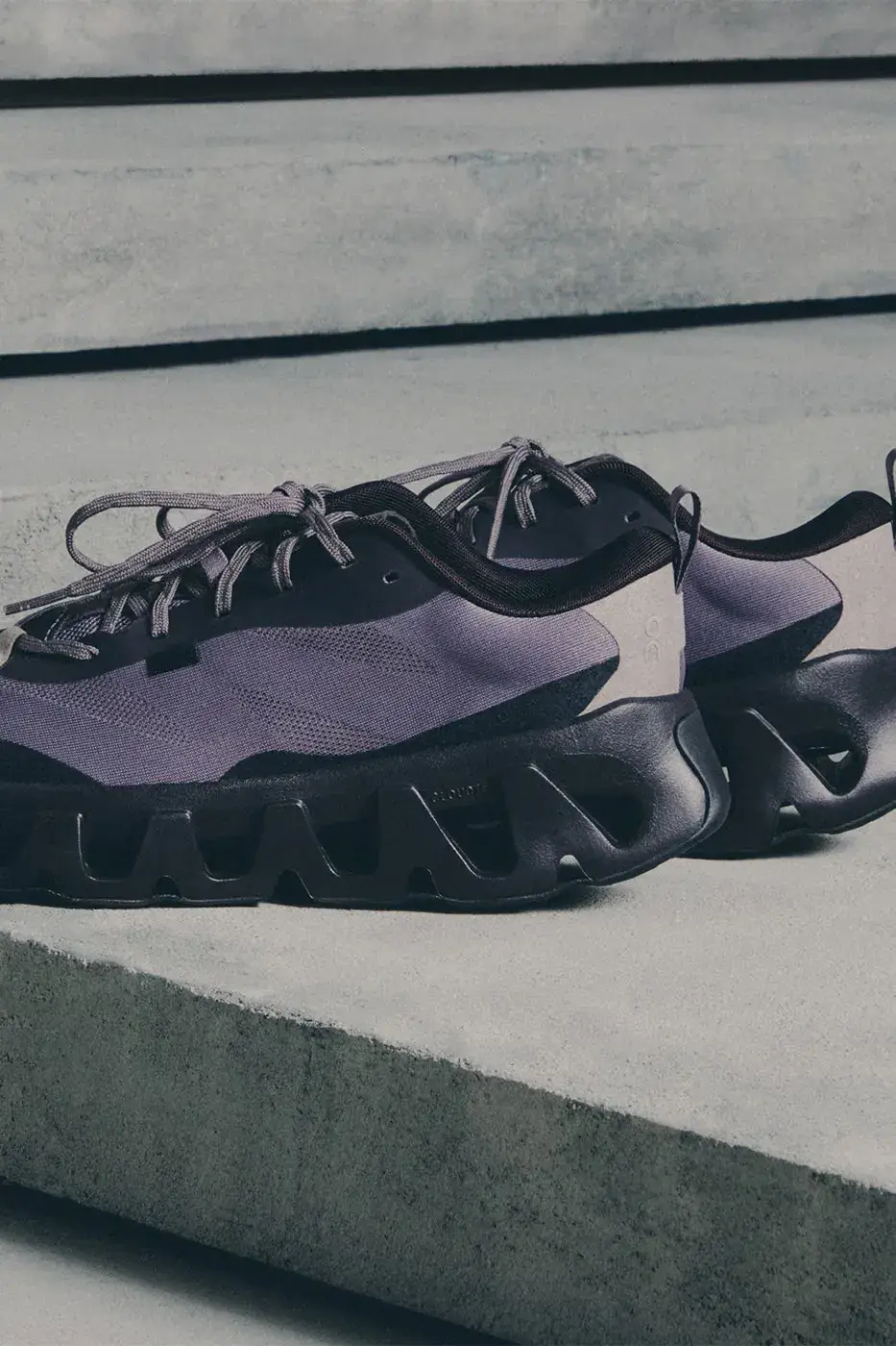 KITH AND ON RELEASE THE K-TECH 3 SNEAKER LINE image of the Kith and On K-Tech 3 sneakers displaying textured mesh and suede construction. (image 15 of 15)