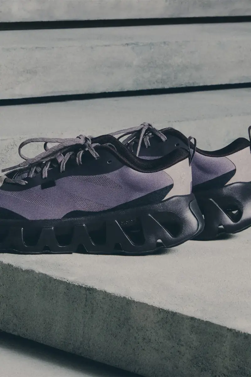 KITH AND ON RELEASE THE K-TECH 3 SNEAKER LINE image of the Kith and On K-Tech 3 sneakers displaying textured mesh and suede construction. (image 15 of 15)