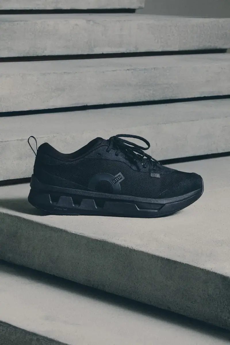 KITH AND ON RELEASE THE K-TECH 3 SNEAKER LINE image of the Kith and On K-Tech 3 sneakers displaying textured mesh and suede construction. (image 5 of 15)