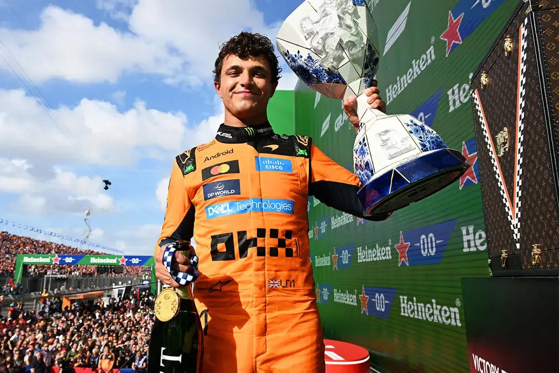 image detailing Lando Norris launching a new junior racing team named LN4 Fusion.