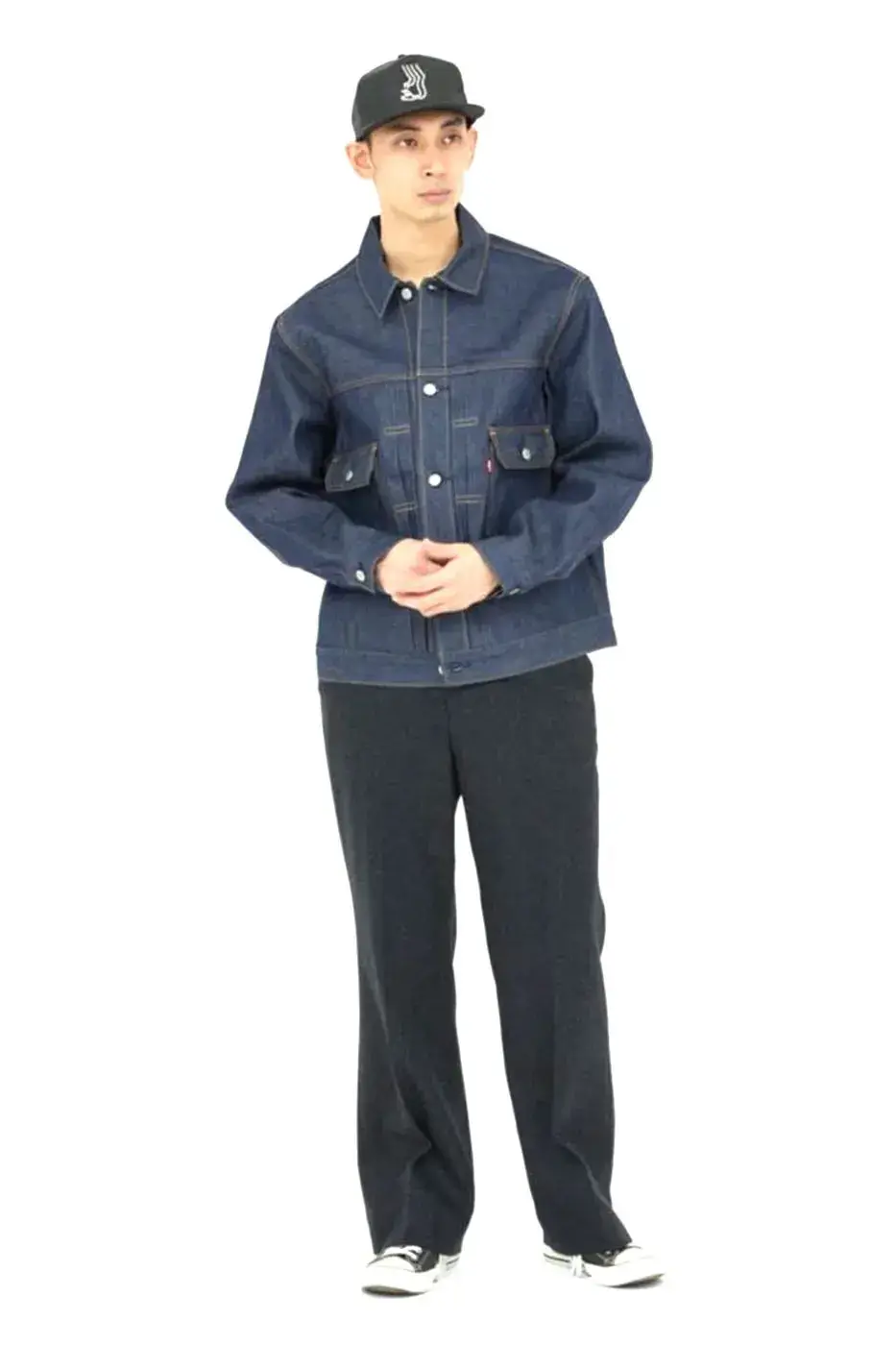 LEVI'S X JOURNAL STANDARD RELUME DENIM LINE image of the Levi's and JOURNAL STANDARD relume Japanese rigid denim collaboration, including jacket specifications, jean details, and release dates. (image 4 of 8)