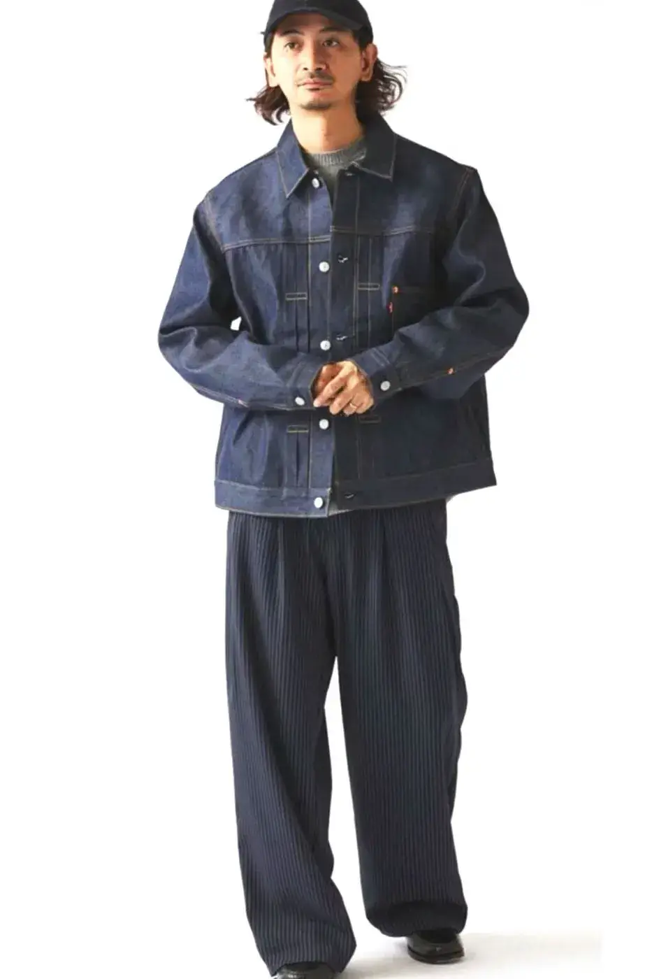 LEVI'S X JOURNAL STANDARD RELUME DENIM LINE image of the Levi's and JOURNAL STANDARD relume Japanese rigid denim collaboration, including jacket specifications, jean details, and release dates. (image 2 of 8)