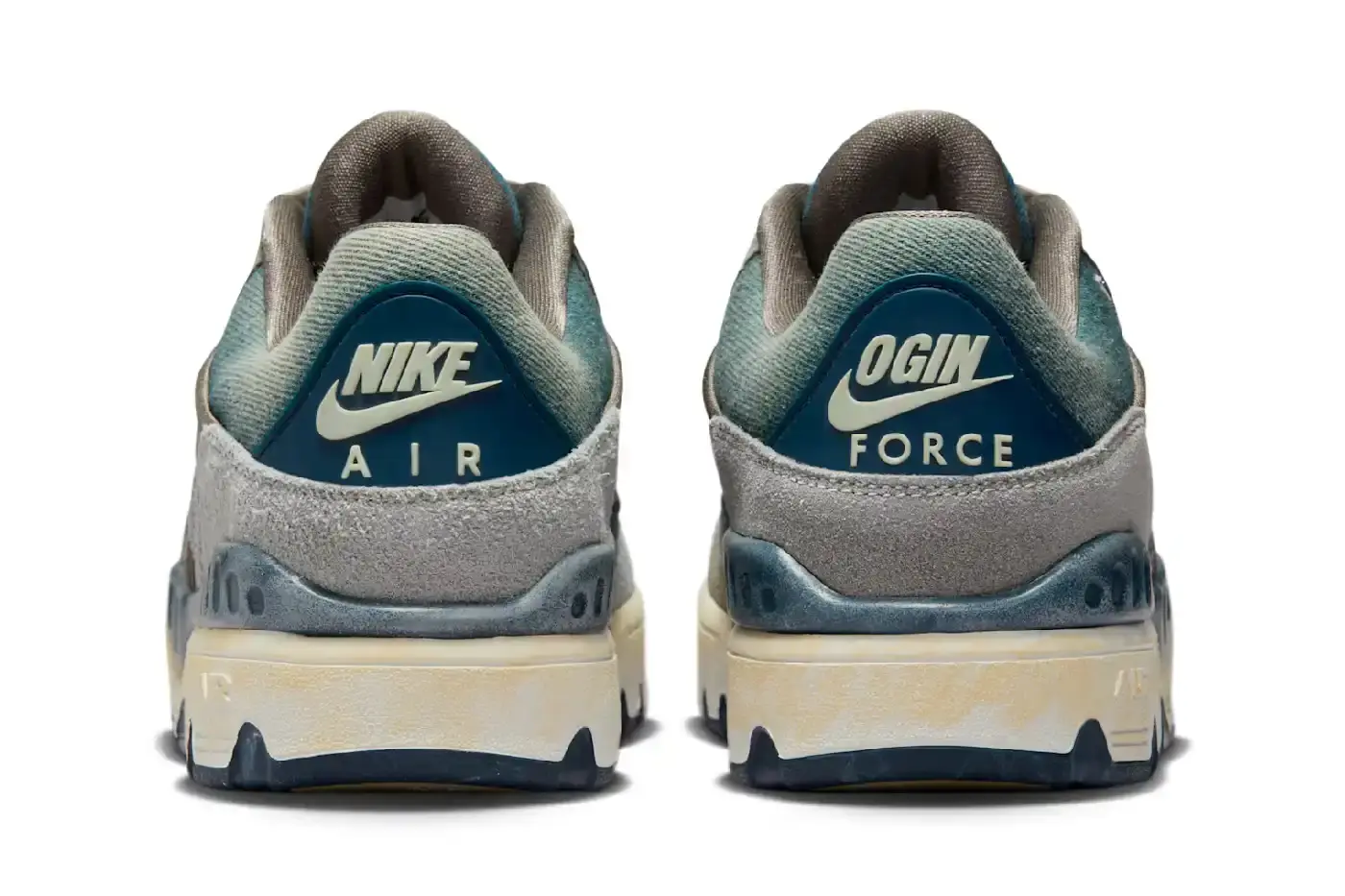 LEVI'S, NIGO, NIKE RELEASE AIR FORCE 3 LOW Levi's, NIGO, and Nike collaborate on the Air Force 3 Low sneaker, releasing October 16 in Olive Grey and Enigma Stone colorways with denim uppers. (image 5 of 13)