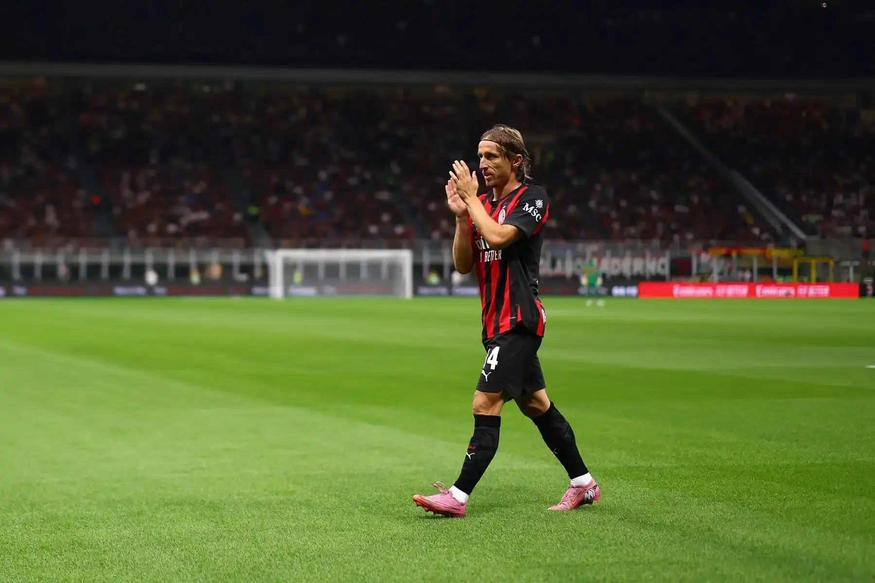 Statistical analysis of Luka Modric's performance in his first five Serie A matches with Milan, where he leads the league in multiple categories.