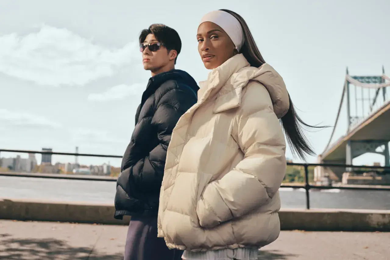 LULULEMON OUTERWEAR COLLECTION LAUNCHES ON ZALANDO Lululemon technical outerwear collection at Zalando, including down parkas and insulated jackets worn by brand ambassadors in a city campaign. (image 2 of 9)