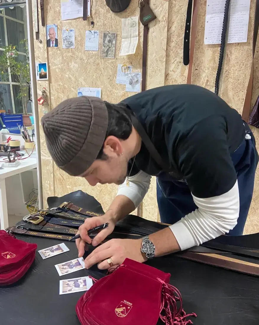 Manuel Coen discusses his transition from photography to leathercraft, his heritage with VUONO, and Milan’s influence on his craft.