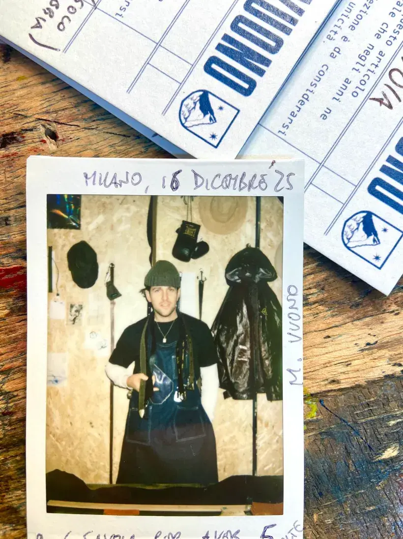 Manuel Coen discusses his transition from photography to leathercraft, his heritage with VUONO, and Milan’s influence on his craft. (image 3 of 3)