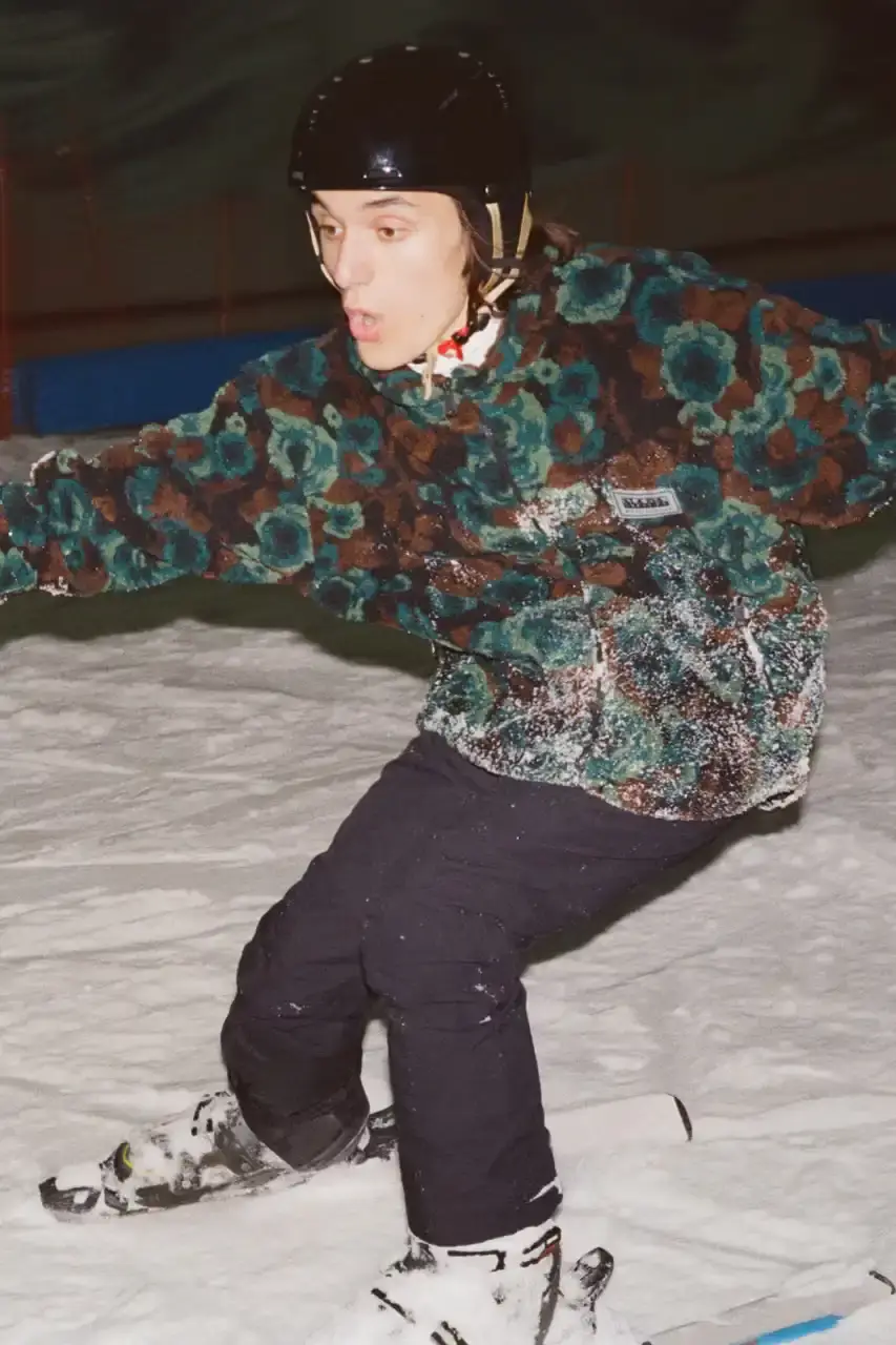 MARTINE ROSE AND NAPAPIJRI RELEASE SECOND FW25 COLLECTION Article about the second fashion collaboration between Martine Rose and Napapijri for Fall/Winter 2025, featuring technical outerwear and floral patterns. (image 3 of 4)