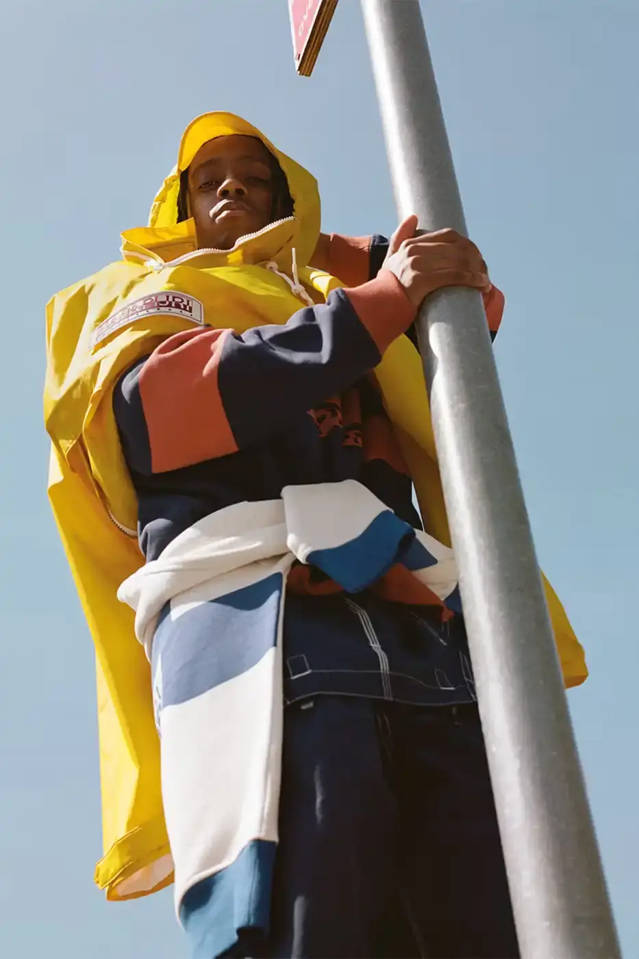 MARTINE ROSE AND NAPAPIJRI DROP THIRD COLLECTION Fashion designer Martine Rose partners with outdoor brand Napapijri for their third seasonal collection, featuring reworked anoraks, oversized sweats and workwear pieces available February 2026. (image 3 of 4)