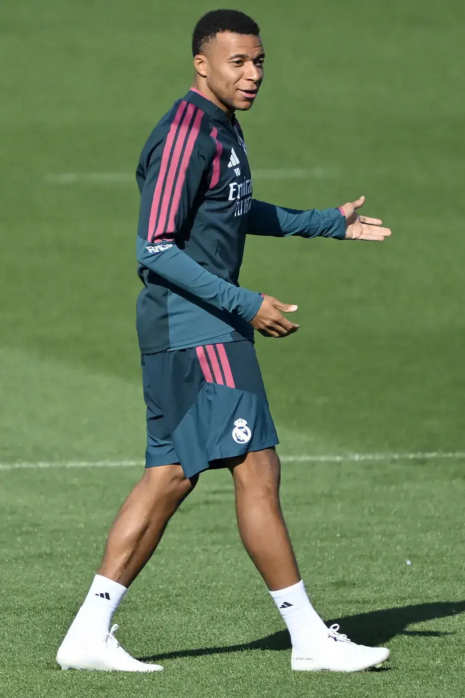 MBAPPÉ DEBUTS PROTOTYPE ON BOOTS AT REAL MADRID image of Kylian Mbappé debuting prototype On football boots in Real Madrid training following his departure from Nike.