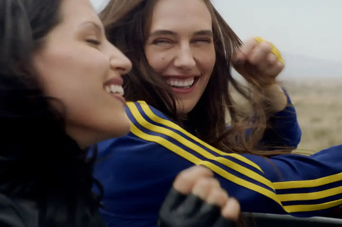 MIAOU TEAMS WITH ADIDAS ORIGINALS Fashion brand Miaou partners with adidas Originals to launch a collection combining contemporary style with vintage motorsport aesthetics, modeled by Gabbriette and Devon Lee Carlson. (image 7 of 19)