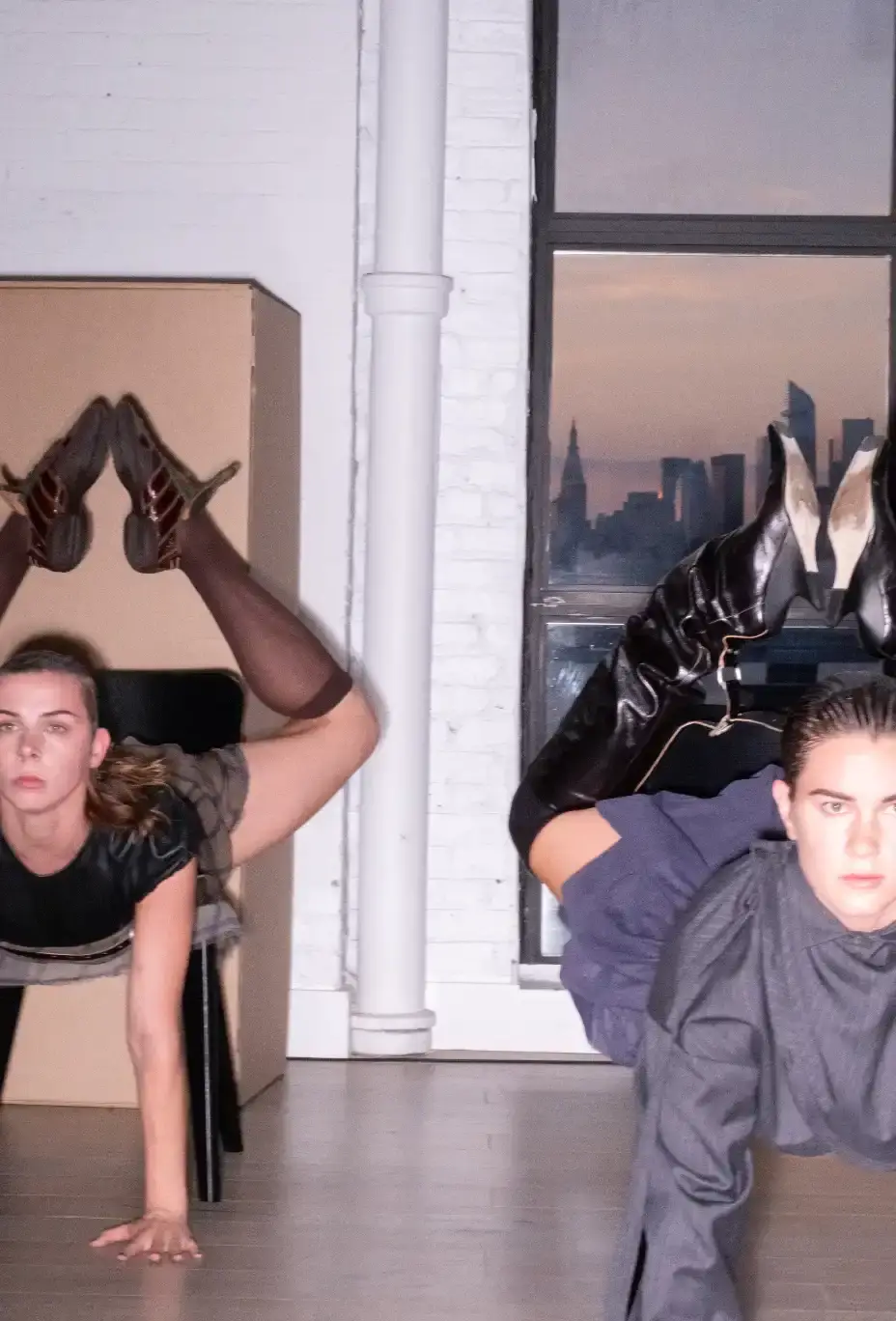 MIISTA EXPANDS INTO READY-TO-WEAR AT NYFW Miista debuts ready-to-wear collection at New York Fashion Week with performance art presentation featuring adaptable clothing designs. (image 3 of 13)