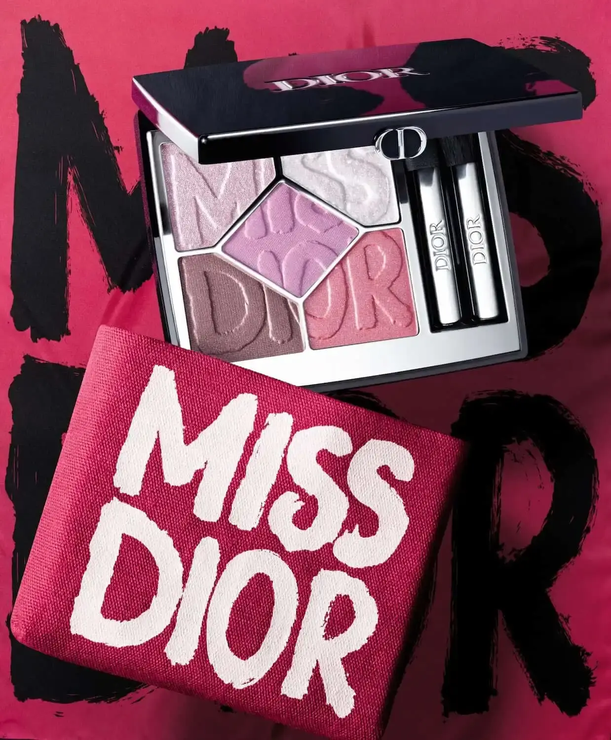 MISS DIOR LAUNCHES PINK-FOCUSED AUTUMN COLLECTION image about Dior's new makeup collection featuring three color-themed product lines designed by Peter Philips. Includes details about formulas, packaging, and campaign models for the autumn 2025 Miss Dior release. (image 6 of 6)