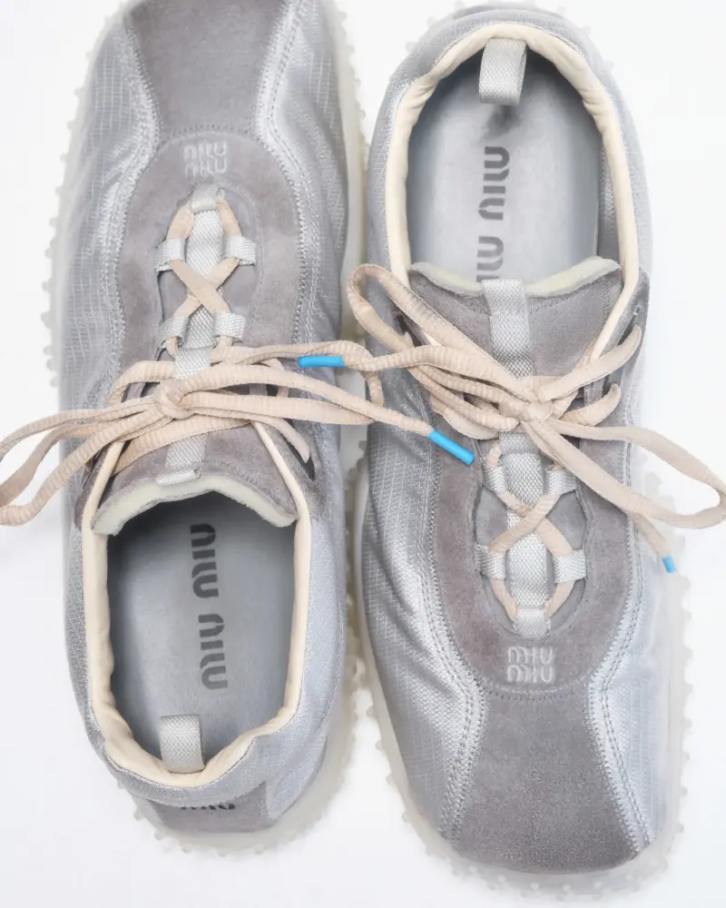 MIU MIU RETURNS BUBBLE SHOES FOR FW26 image describing the return of Miu Miu Bubble footwear, detailing design changes, material updates, and runway history. (image 3 of 7)