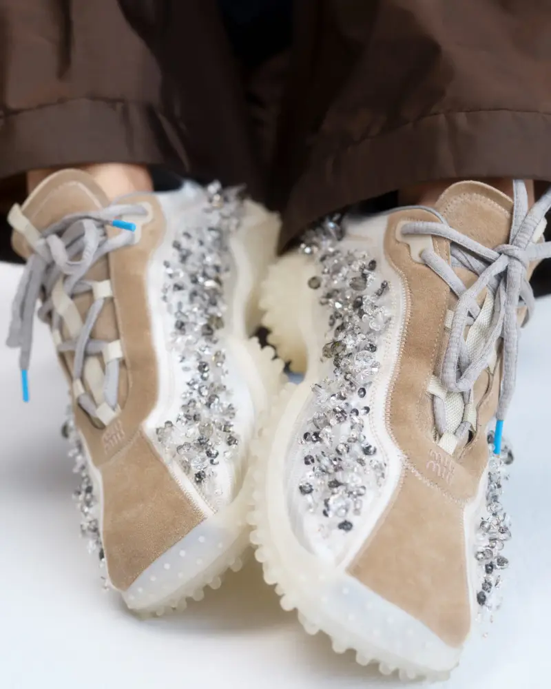 MIU MIU RETURNS BUBBLE SHOES FOR FW26 image describing the return of Miu Miu Bubble footwear, detailing design changes, material updates, and runway history. (image 2 of 7)
