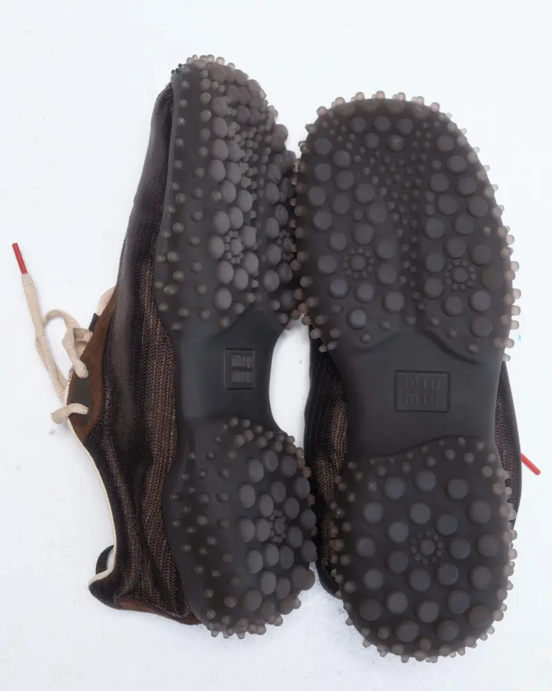 MIU MIU RETURNS BUBBLE SHOES FOR FW26 image describing the return of Miu Miu Bubble footwear, detailing design changes, material updates, and runway history. (image 7 of 7)
