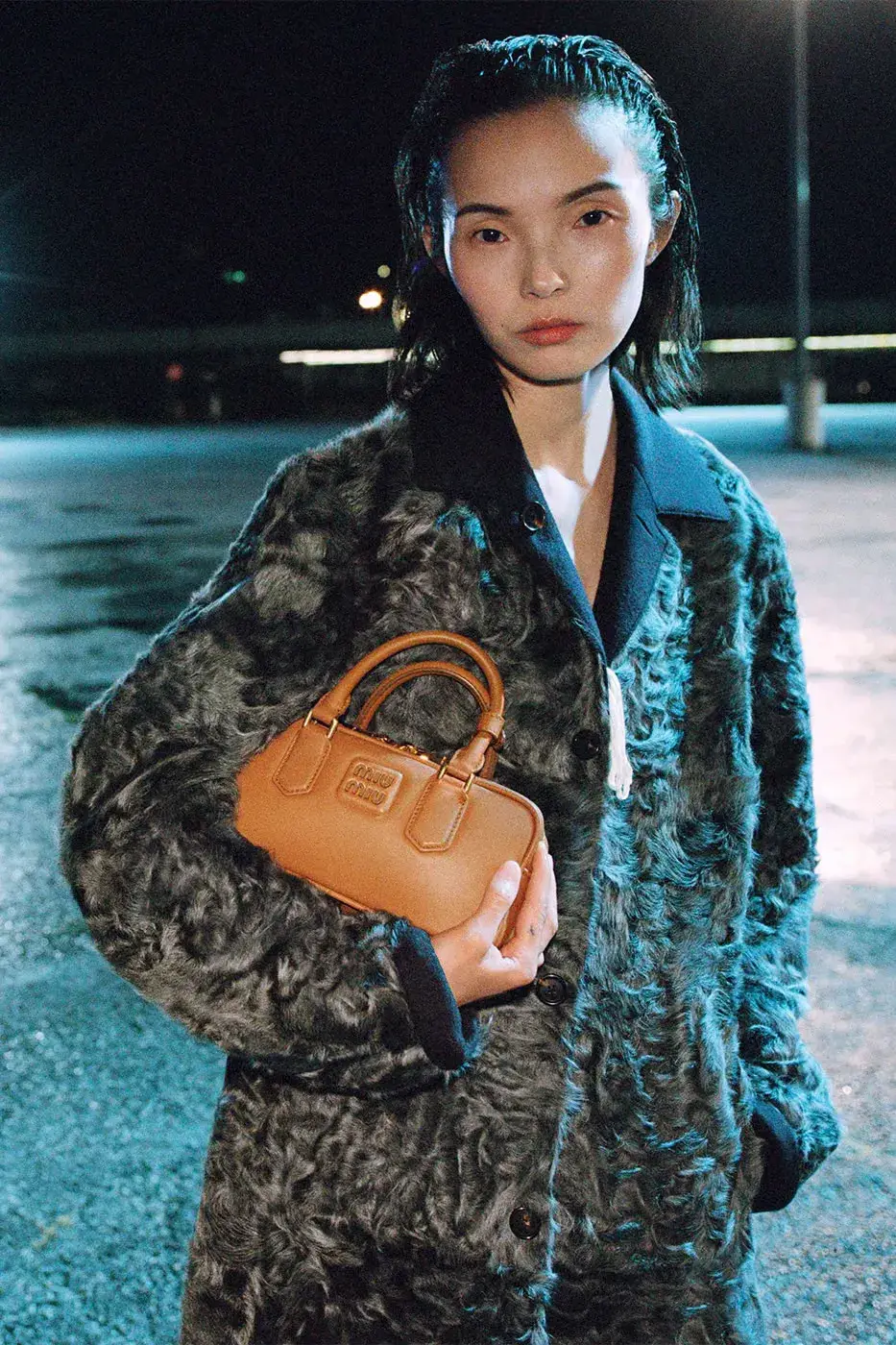 MIU MIU FALL WINTER 2026 CAMPAIGN HIGHLIGHTS image detailing the Miu Miu Fall Winter 2026 fashion campaign with Hailey Bieber and Xiao Wen Ju. (image 44 of 45)