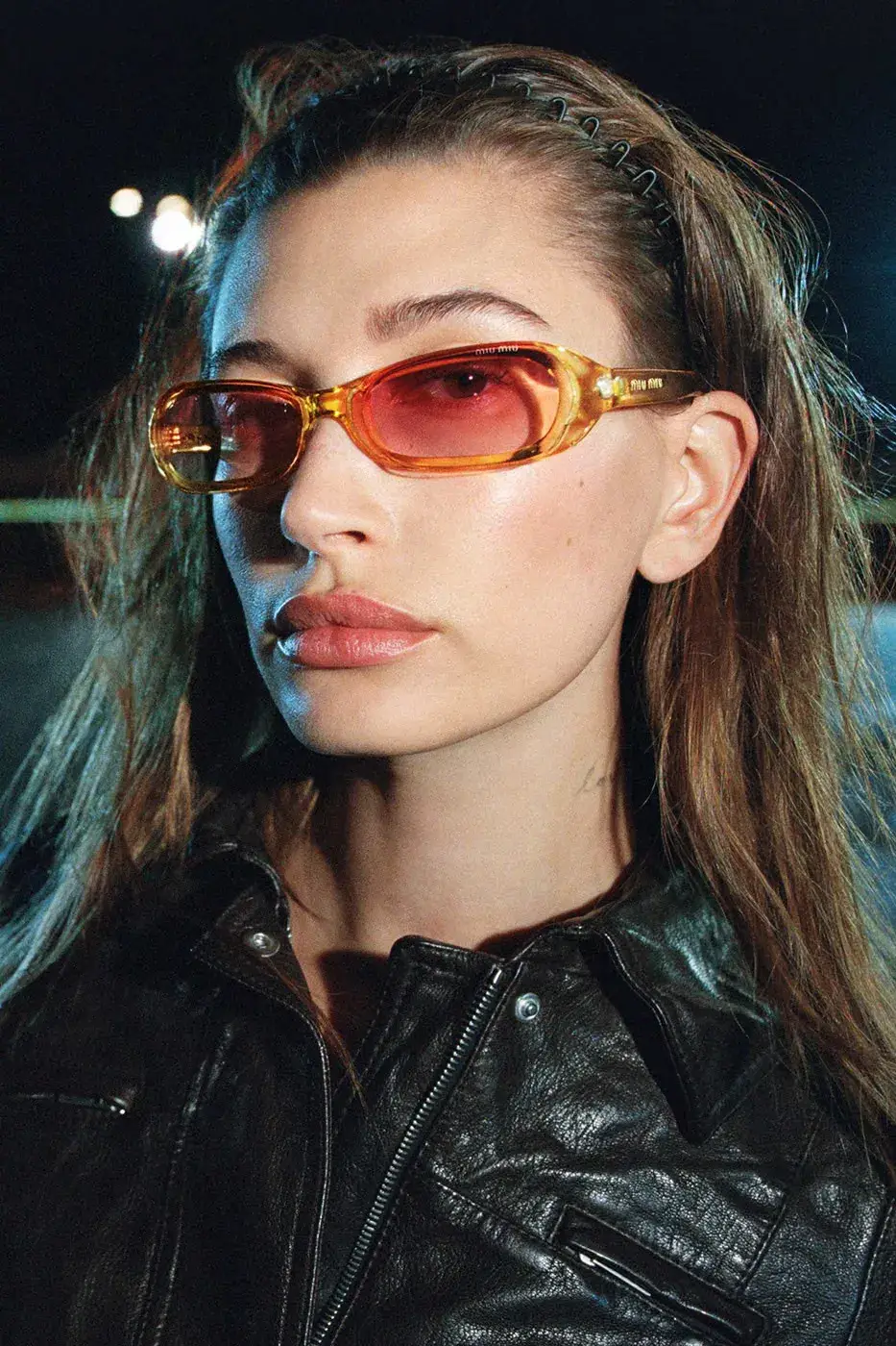 MIU MIU FALL WINTER 2026 CAMPAIGN HIGHLIGHTS image detailing the Miu Miu Fall Winter 2026 fashion campaign with Hailey Bieber and Xiao Wen Ju. (image 2 of 45)