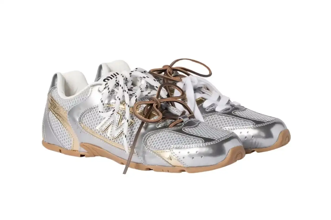 MIU MIU X NEW BALANCE 530SL DROPS image about the latest Miu Miu and New Balance sneaker collaboration featuring three colorways with premium materials and luxury design elements. (image 2 of 12)