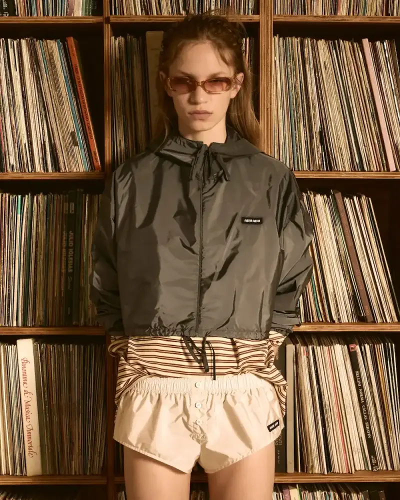 MIU MIU OPENS VINYL CLUB POP-UP SPACES image detailing Miu Miu's Vinyl Club pop-up project, featuring fashion items, custom audio gear, and global location dates. (image 6 of 11)