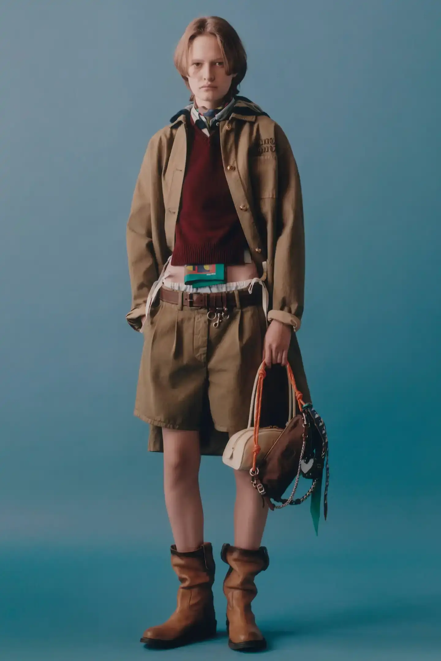 MIU MIU OPENS 2026 WITH PRELUDE COLLECTION Miu Miu introduces Prelude collection for 2026, featuring workwear-inspired pieces, two new sneaker models with customization options, and a range of bags and ready-to-wear items. (image 10 of 10)