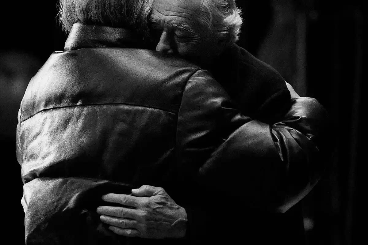 MONCLER AD CAMPAIGN REUNITES DE NIRO AND PACINO Black and white portraits of actors Al Pacino and Robert De Niro wearing Moncler outerwear for the Warmer Together campaign. (image 5 of 9)