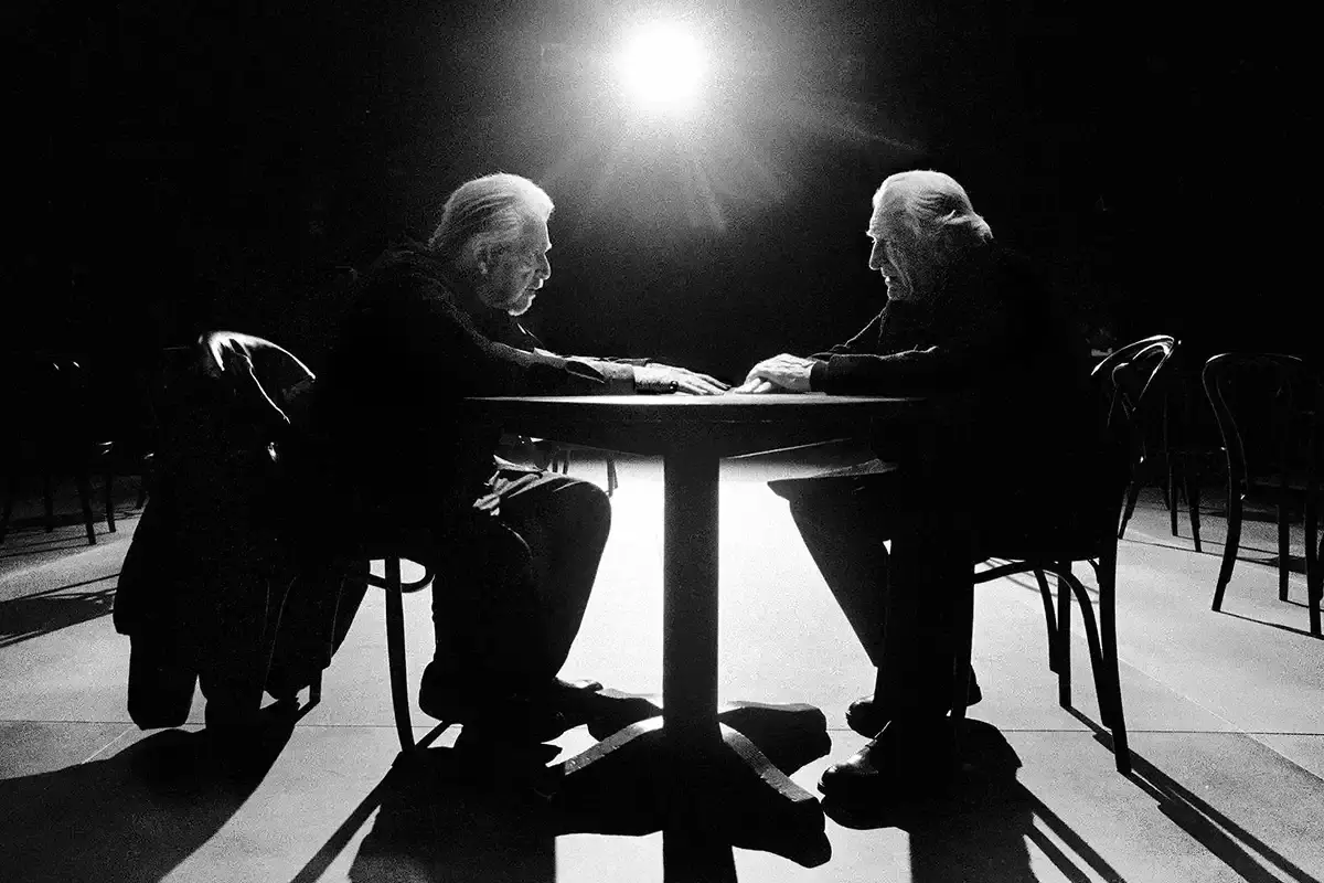 MONCLER AD CAMPAIGN REUNITES DE NIRO AND PACINO Black and white portraits of actors Al Pacino and Robert De Niro wearing Moncler outerwear for the Warmer Together campaign. (image 9 of 9)