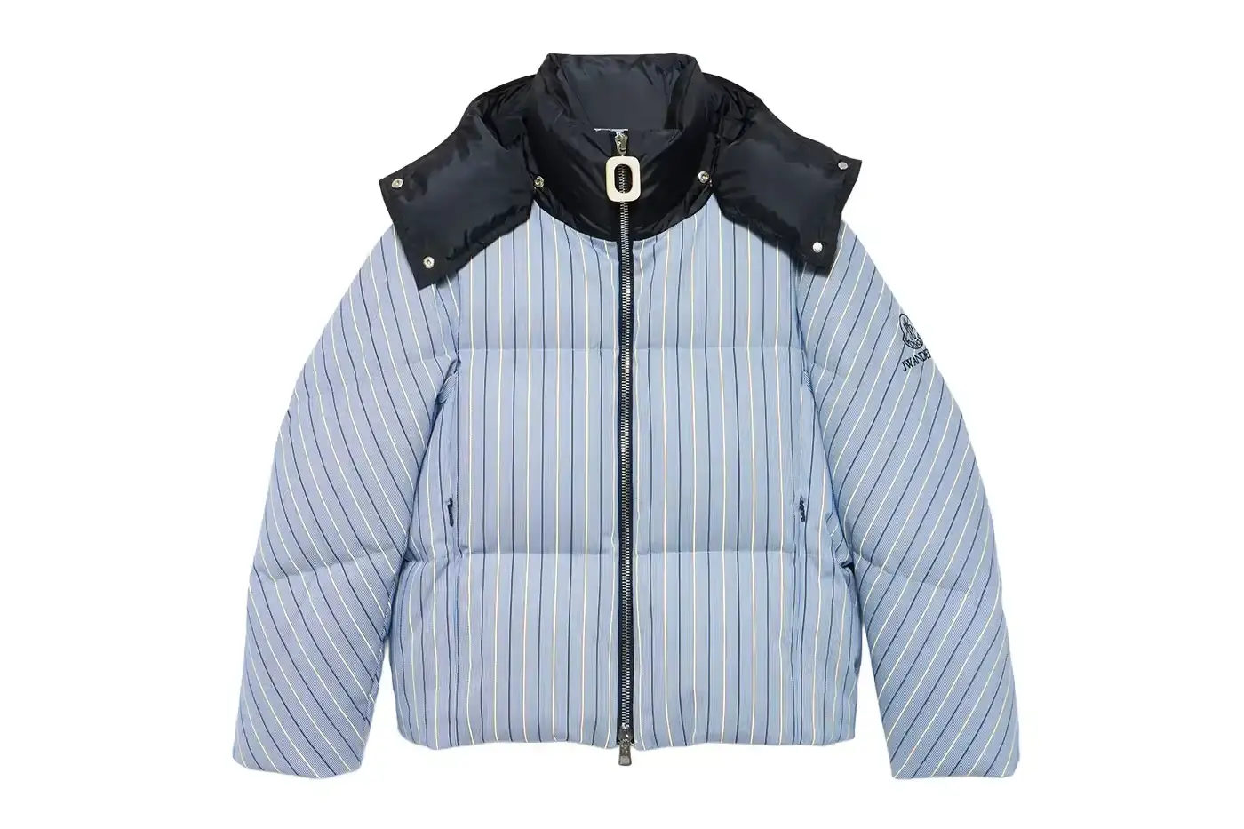 MONCLER AND JW ANDERSON LAUNCH LIMITED PUFFER COLLECTION Moncler collaborates with JW Anderson on a limited collection featuring two down-filled puffer jackets with archive-inspired designs, priced at $2,890 USD each. (image 5 of 8)
