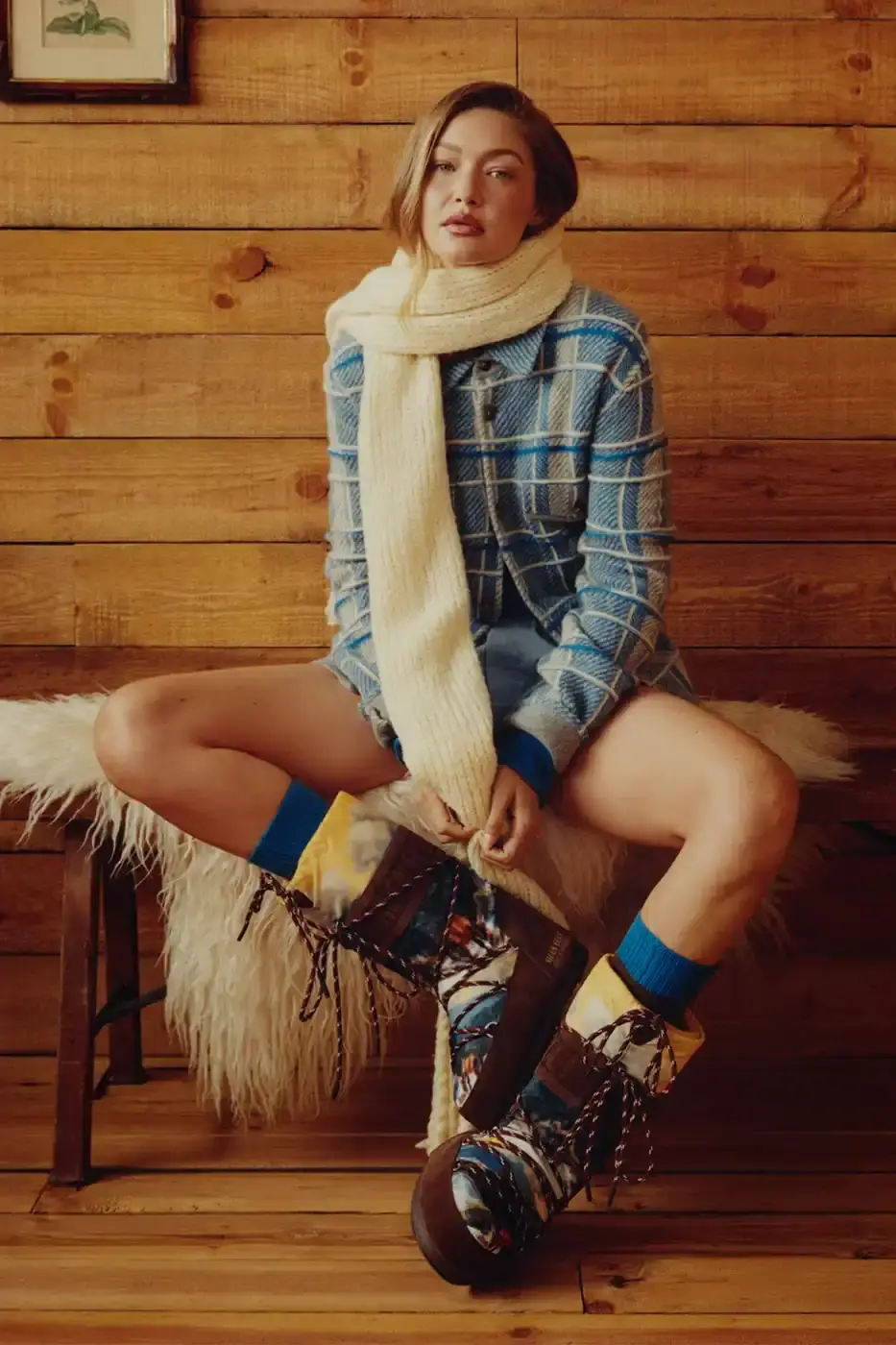 MOON BOOT AND GUEST IN RESIDENCE DROP WINTER 2025 COLLECTION Fashion collaboration between Moon Boot and Guest in Residence by Gigi Hadid introduces 16 winter boot styles with landscape prints, alpaca wool blends, and bead charm details.