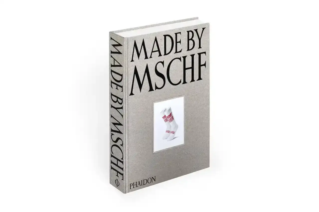 Phaidon Cover of 'Made by MSCHF' book published by Phaidon, showing a hardcover volume documenting the art collective's projects and history through case studies and archival imagery. (image 2 of 9)