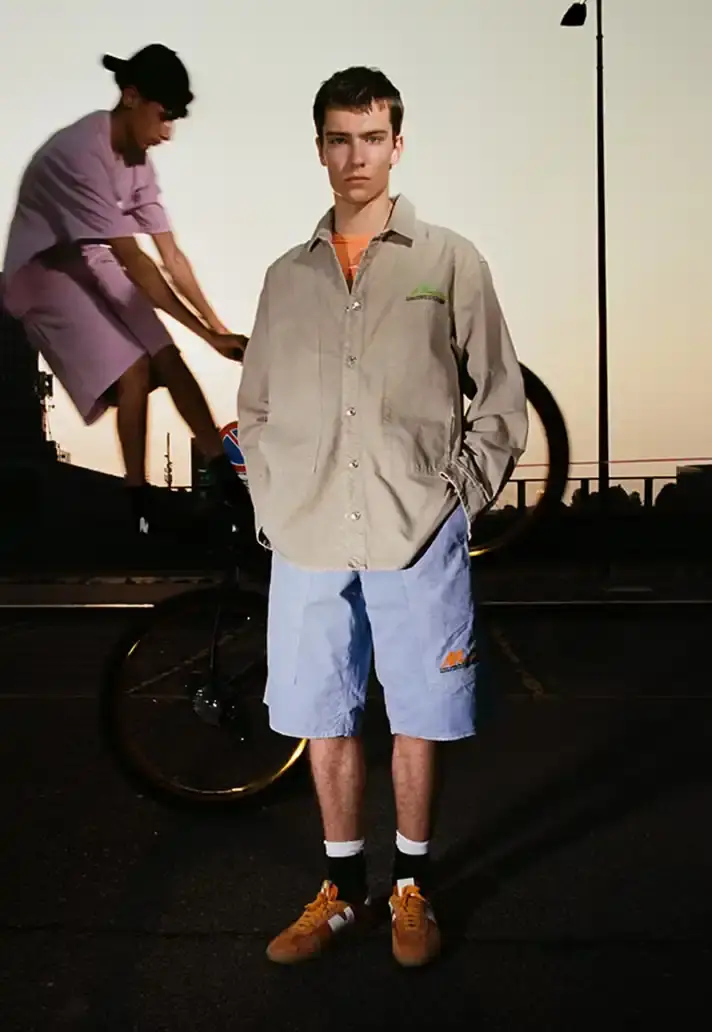 MSGM SS26 TAKES CUES FROM STREET CYCLING image about fashion designer Massimo Giorgetti's Spring/Summer 2026 collection for MSGM brand, inspired by cycling culture and featuring collaboration with Milan cyclists. (image 30 of 34)
