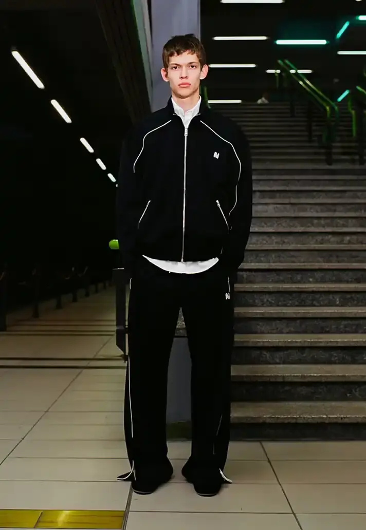 MSGM SS26 TAKES CUES FROM STREET CYCLING image about fashion designer Massimo Giorgetti's Spring/Summer 2026 collection for MSGM brand, inspired by cycling culture and featuring collaboration with Milan cyclists. (image 31 of 34)