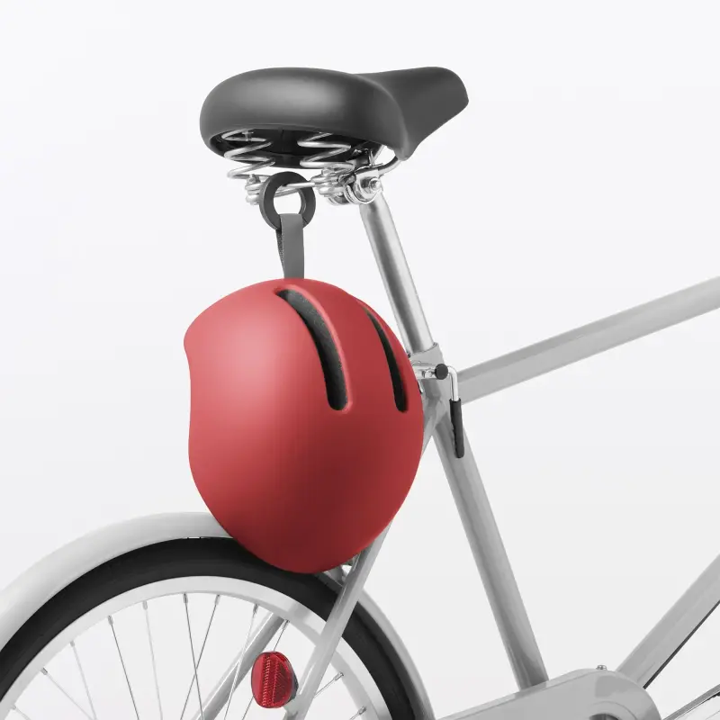 MUJI LAUNCHES NEW MINIMALIST BIKE AND HELMET image detailing the new Muji minimal bicycle and matching helmet release on August 19, including pricing in euros and unique design features. (image 12 of 12)
