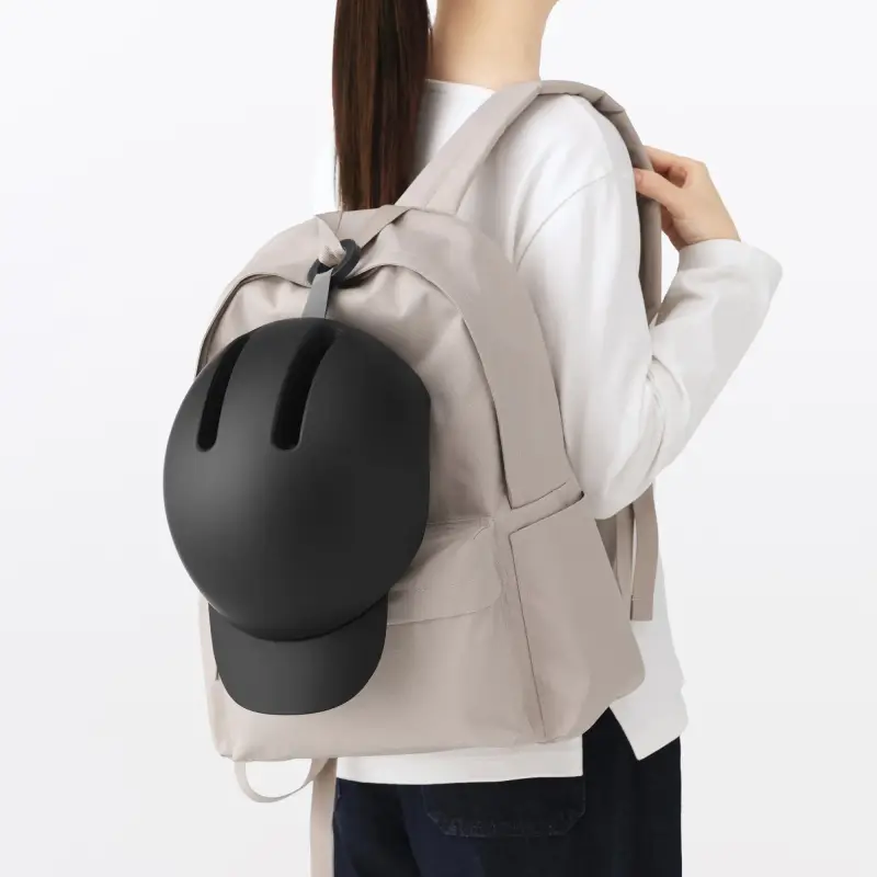 MUJI LAUNCHES NEW MINIMALIST BIKE AND HELMET image detailing the new Muji minimal bicycle and matching helmet release on August 19, including pricing in euros and unique design features. (image 11 of 12)