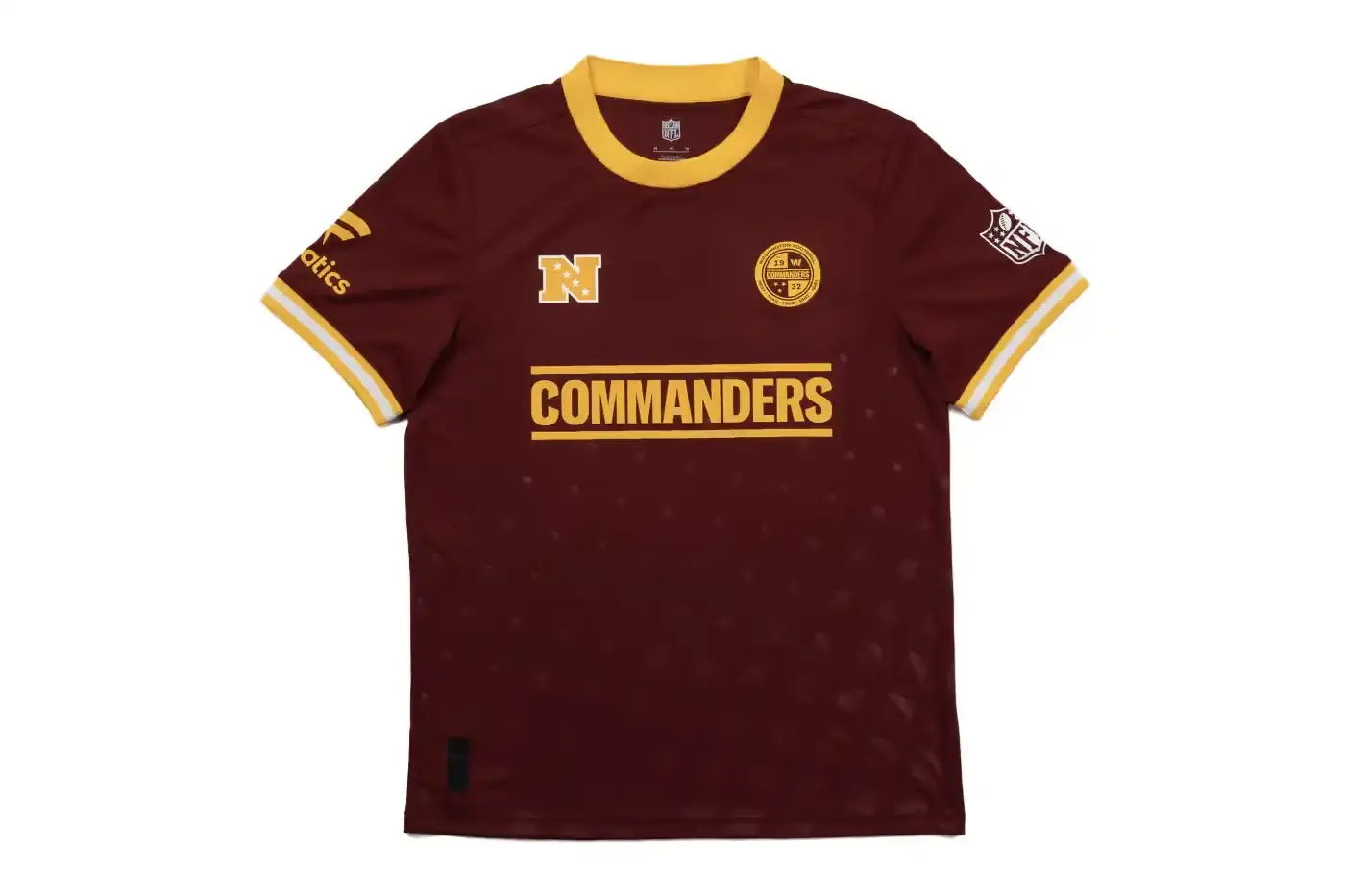 NFL TEAMS GET SOCCER-STYLE JERSEY MAKEOVER image about NFL and Fanatics collaboration creating soccer-style jerseys for all 32 NFL teams, launching at Fanatics Fest NYC event before international distribution.