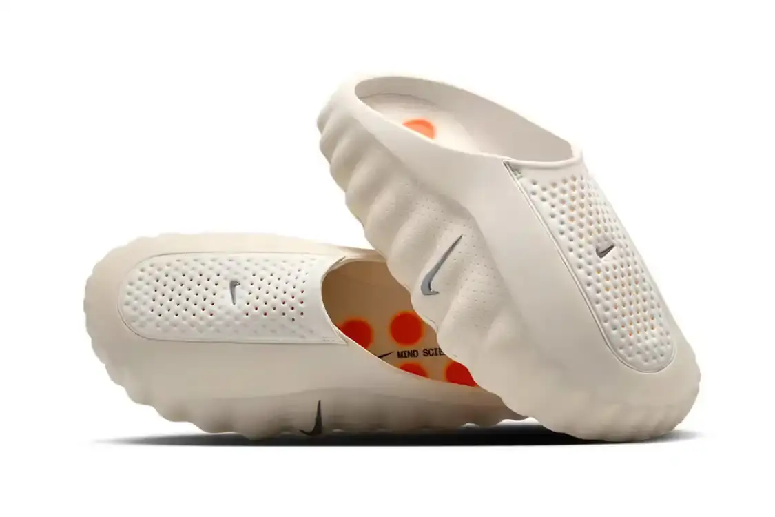 NIKE MIND 001 "LIGHT BONE" LAUNCHES JANUARY 2026 Nike releases new Mind 001 mule in Light Bone colorway featuring foam nodes designed to stimulate foot sensors, priced at $130, available January 2026.