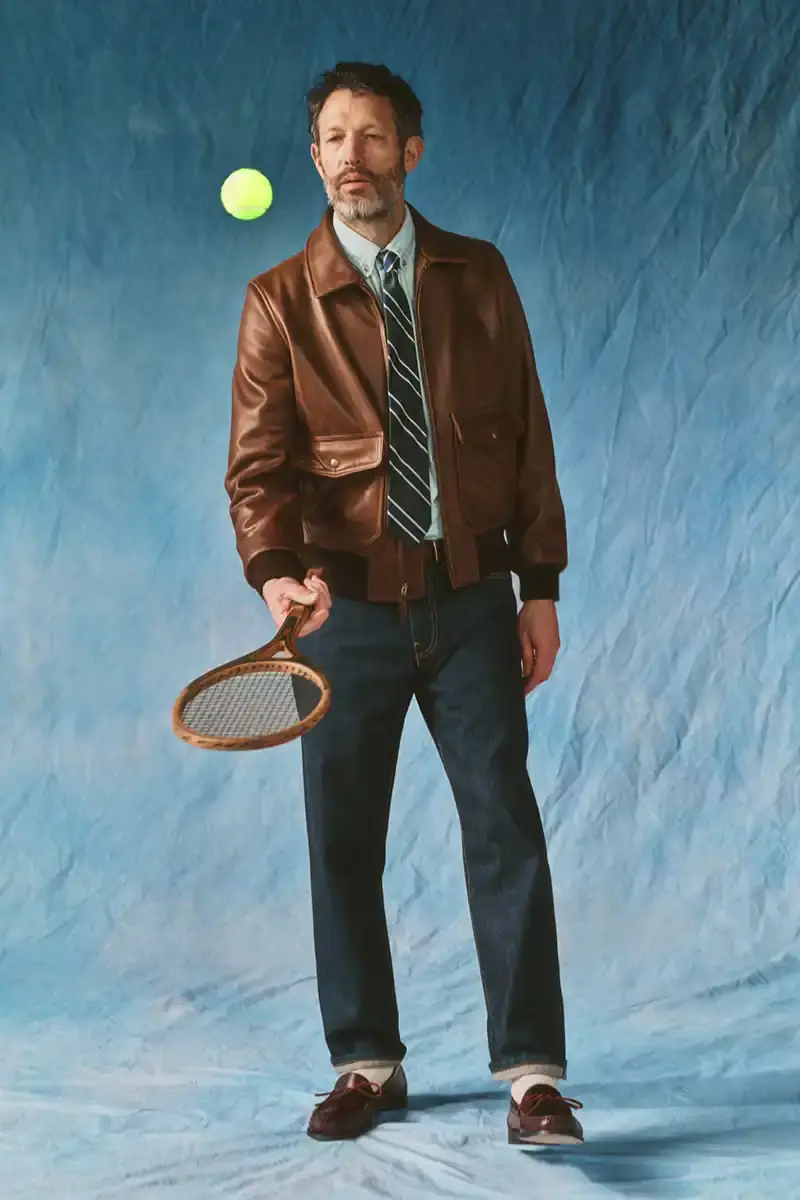 NOAH NOAH Spring/Summer 2025 collection display featuring tailored menswear pieces against a neutral background (image 13 of 16)