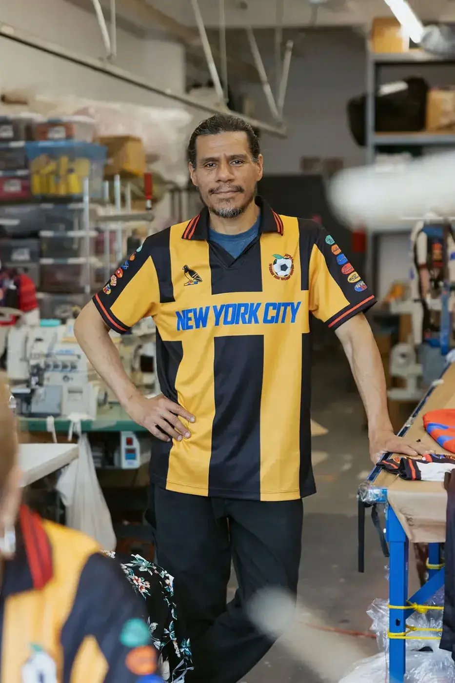 NYC AND MAYOR ZOHRAN MAMDANI LAUNCH WORLD CUP JERSEYS image description of the launch of local New York City World Cup apparel priced at 46 Euros to provide an alternative to expensive tournament merchandise. (image 2 of 7)