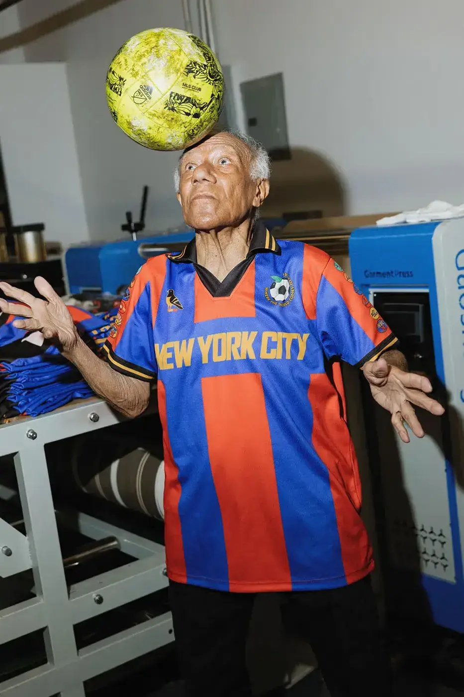NYC AND MAYOR ZOHRAN MAMDANI LAUNCH WORLD CUP JERSEYS image description of the launch of local New York City World Cup apparel priced at 46 Euros to provide an alternative to expensive tournament merchandise.
