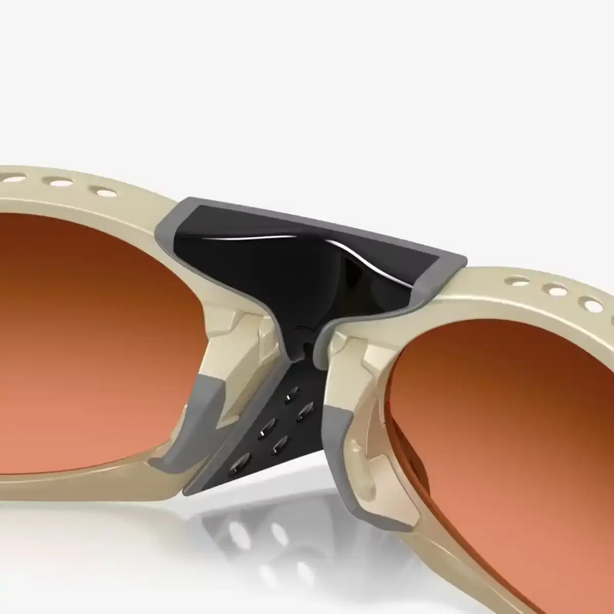 Oakley Close-up view of Oakley Plantaris sunglasses, showcasing organic shapes and removable nosepiece (image 2 of 4)