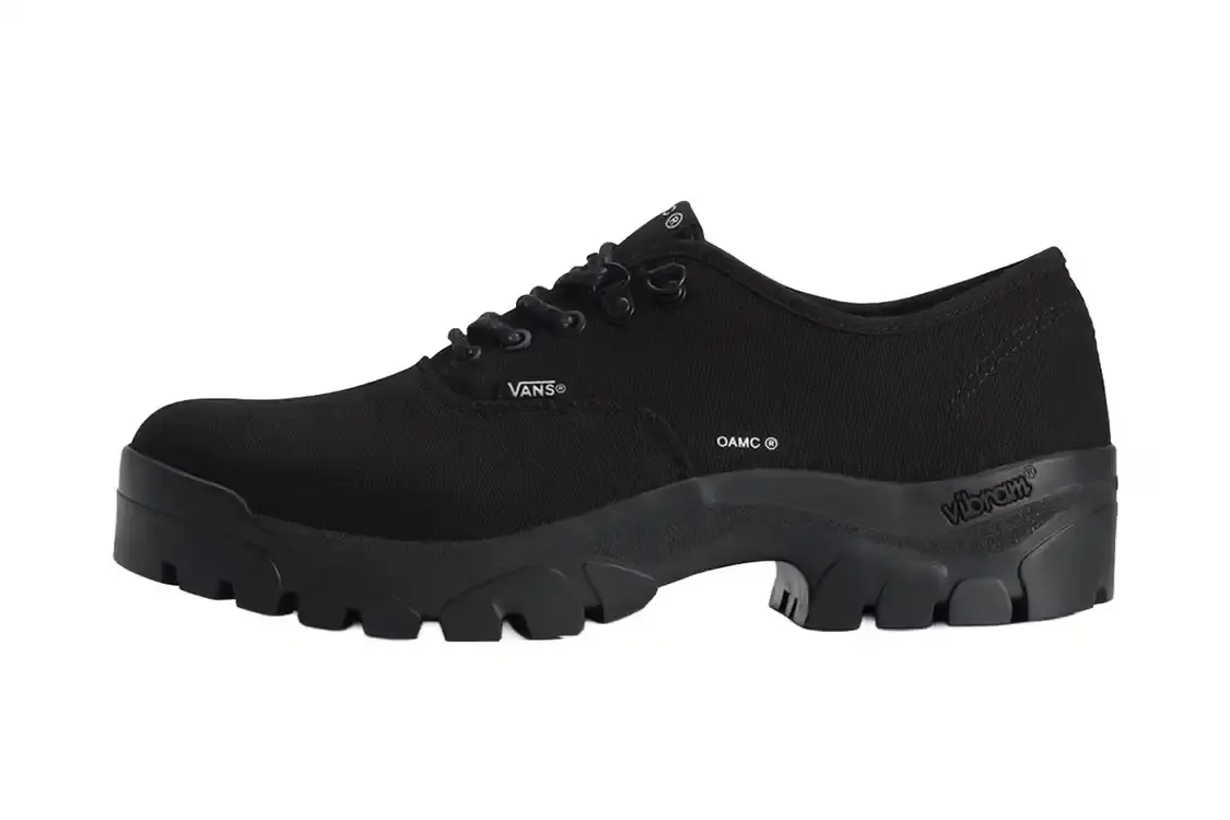 OAMC AND VANS RELEASE OUTDOOR FOOTWEAR COLLECTION OAMC and Vans collaborate on outdoor footwear collection launching February 20, 2025, featuring two redesigned models with Vibram soles.