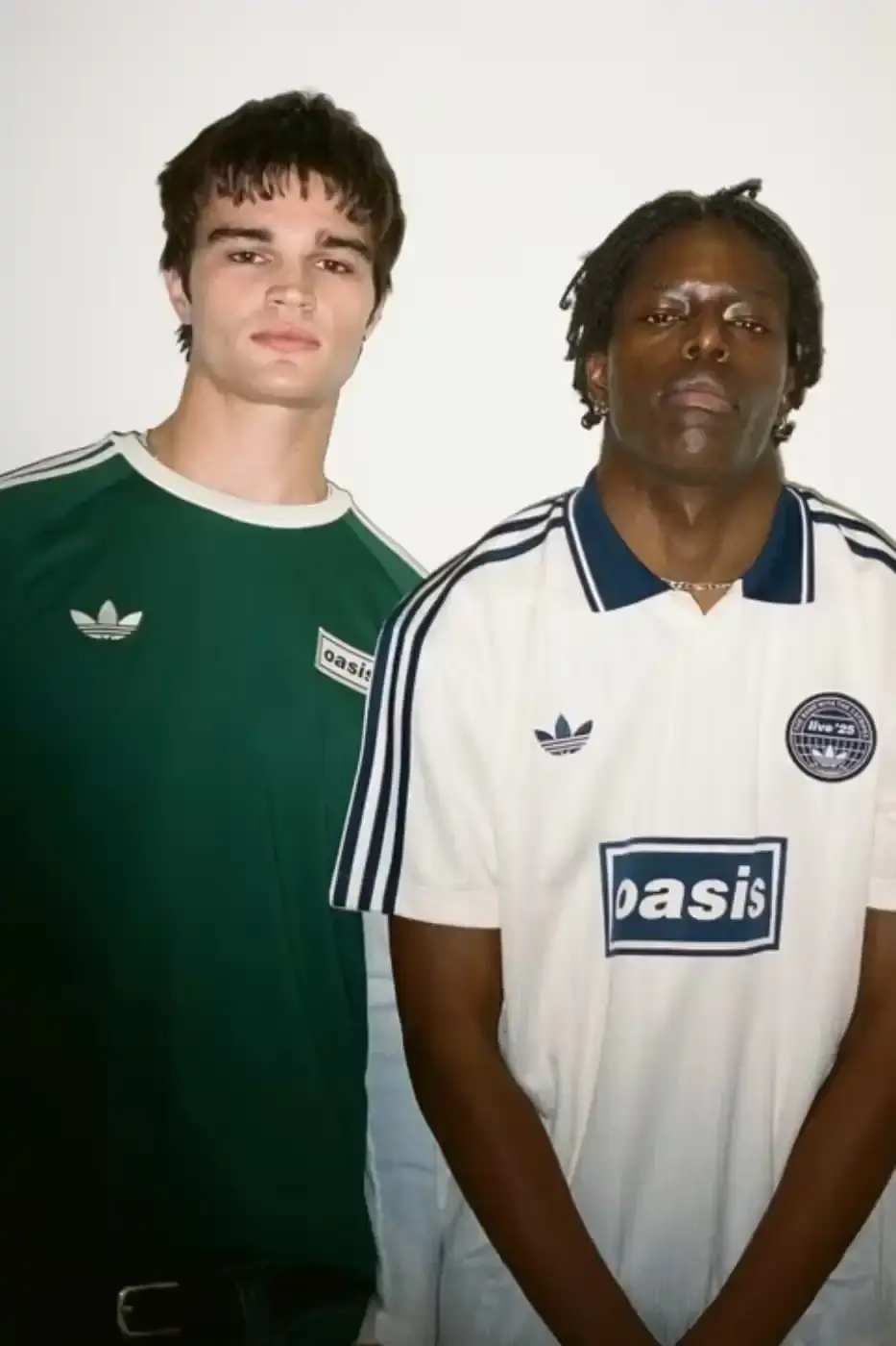 OASIS AND ADIDAS ORIGINALS SS26 APPAREL image detailing the upcoming SS26 clothing release from Oasis and adidas Originals featuring product descriptions and purchase instructions. (image 4 of 5)