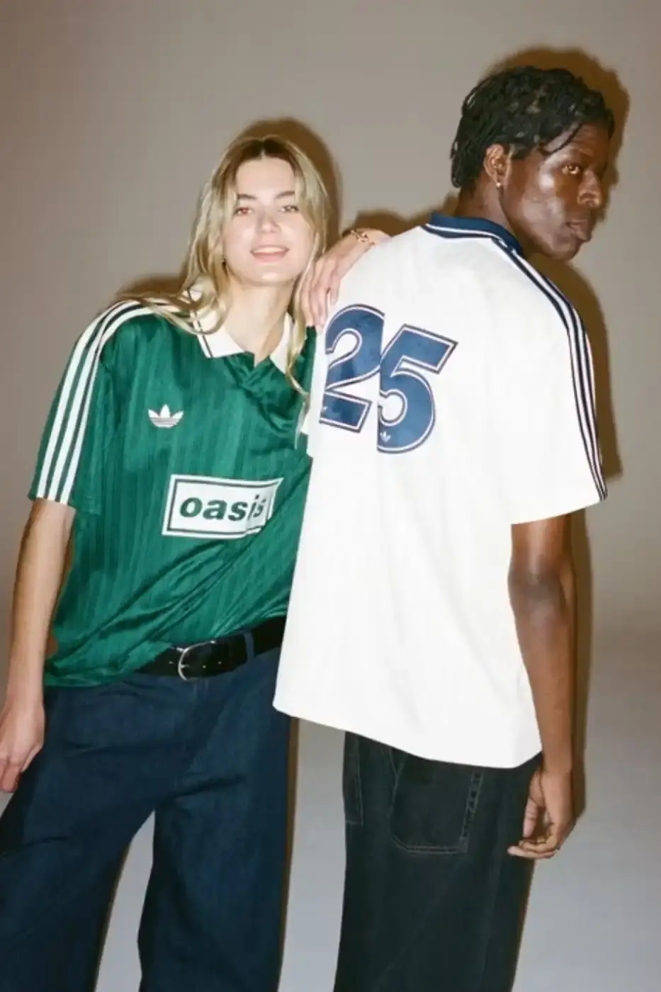 OASIS AND ADIDAS ORIGINALS SS26 APPAREL image detailing the upcoming SS26 clothing release from Oasis and adidas Originals featuring product descriptions and purchase instructions. (image 2 of 5)