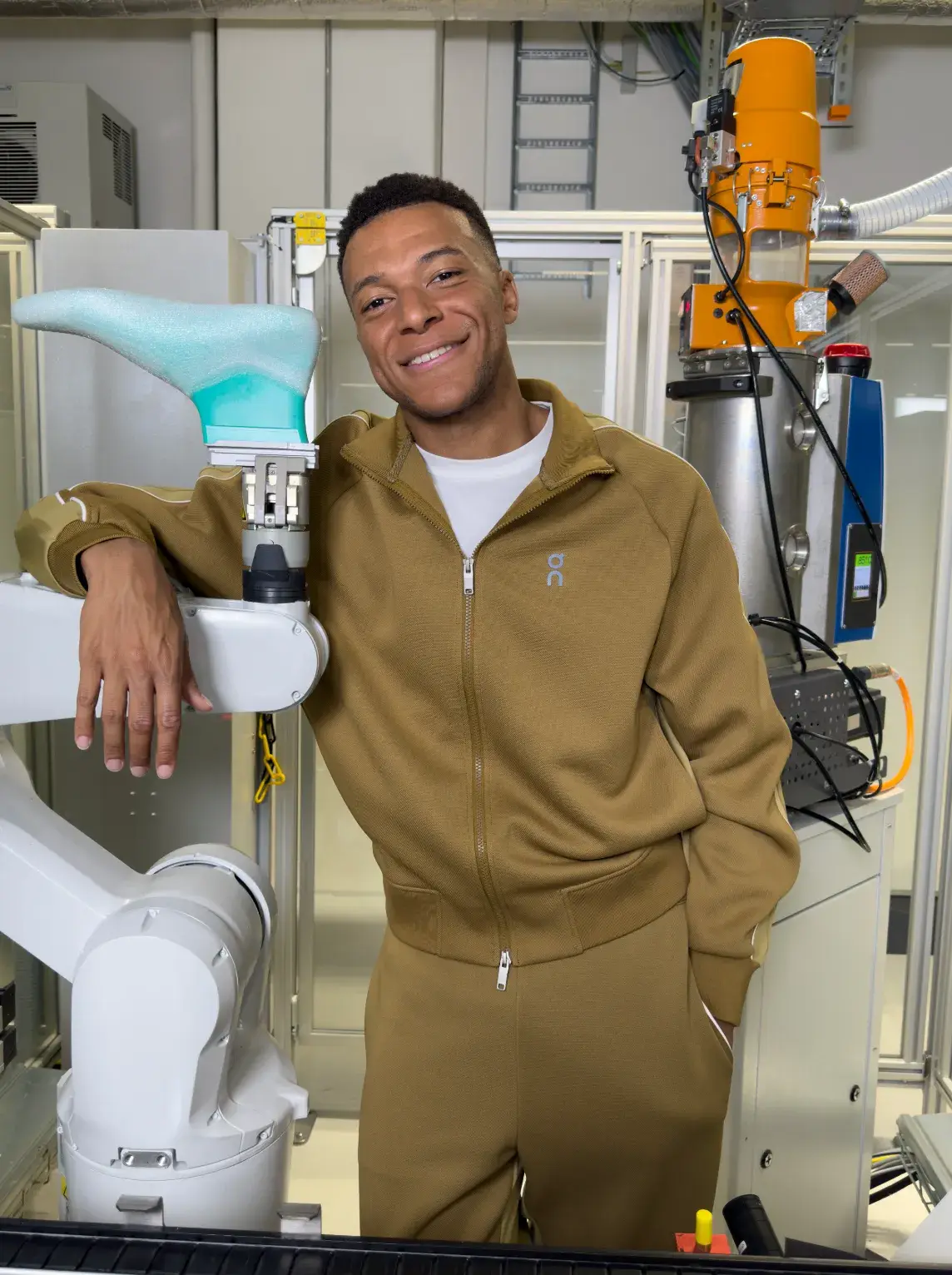 ON EXPANDS OPERATIONS INTO FOOTBALL WITH KYLIAN MBAPPE image outlining the business partnership between sportswear manufacturer On and professional football players Kylian Mbappe, Thierry Henry, and Sydney Schertenleib.