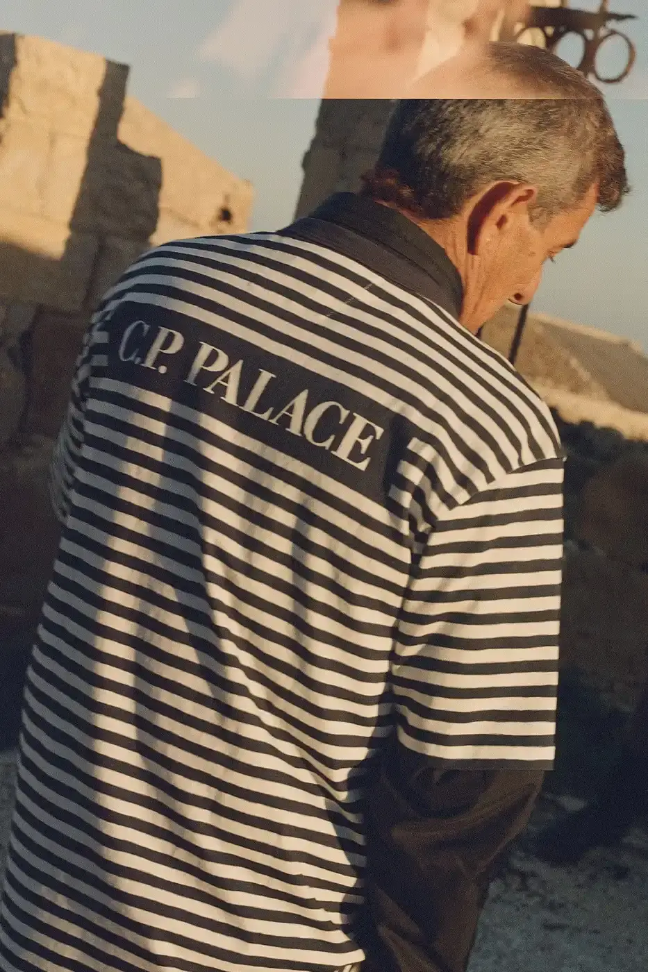 PALACE MEETS C.P. COMPANY: SKATE STYLE FUSES WITH ITALIAN CRAFT A fashion collaboration between Palace and C.P. Company. It details the "C.P. Palace" capsule collection featuring the Goggle Jacket, denim pieces, and various apparel in blue and khaki colors. The article provides information about the collection's availability starting March 28 at C.P. Company and Palace stores in multiple cities, plus a special pop-up at Dover Street Market Paris from March 28-30. (image 14 of 21)