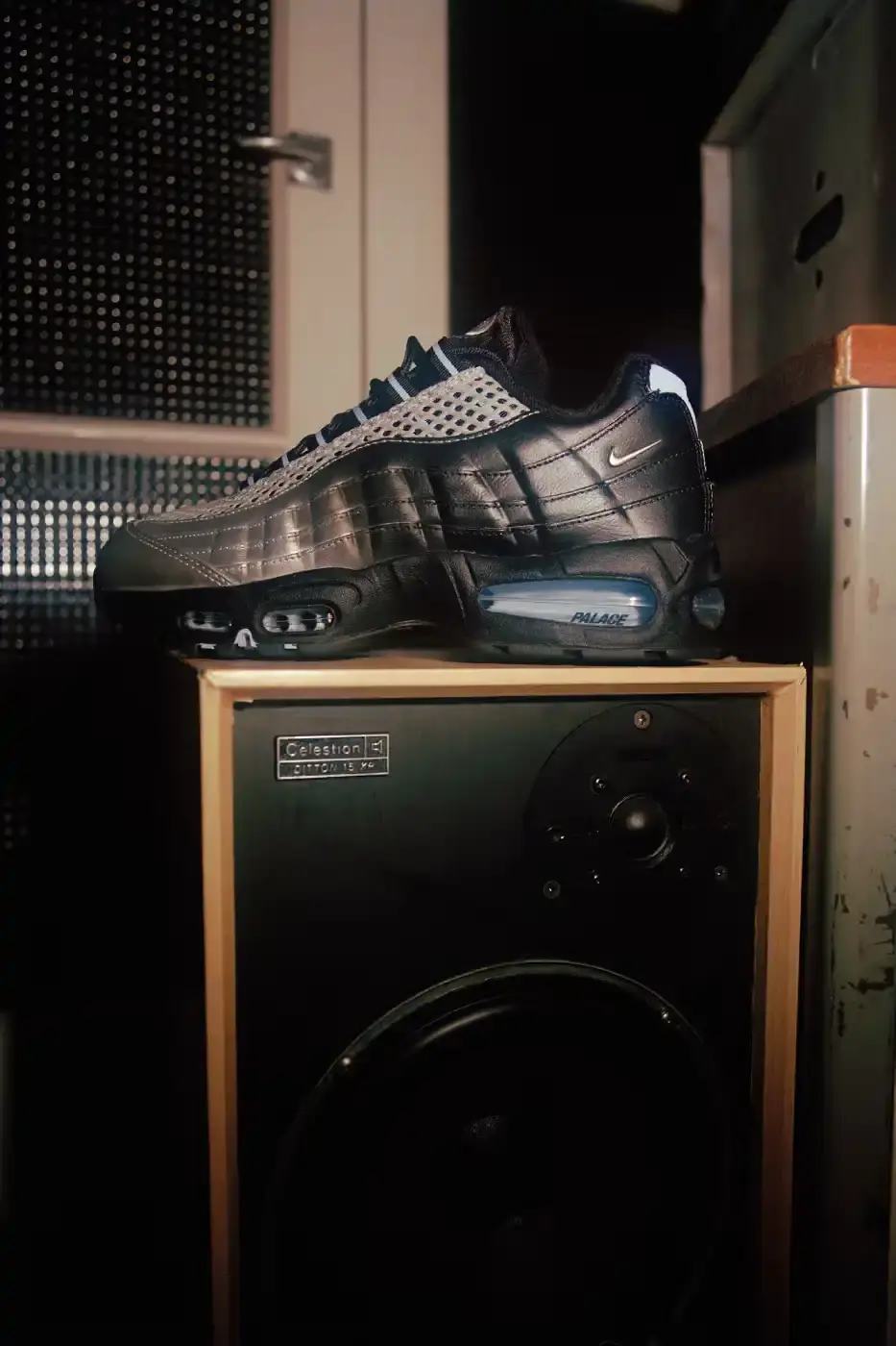 PALACE SKATEBOARDS AND NIKE RELEASE AIR MAX 95 A image describing the Palace Skateboards and Nike Air Max 95 collaboration release details, design features, and apparel collection information. (image 8 of 10)