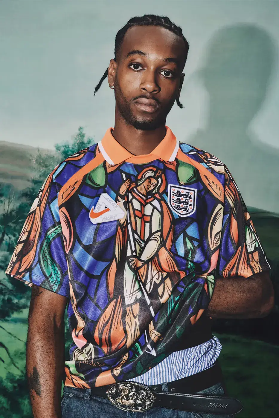 PALACE SKATEBOARDS AND NIKE RELEASE ENGLAND COLLECTION image showing items from the collaborative Palace and Nike England apparel collection. (image 2 of 5)