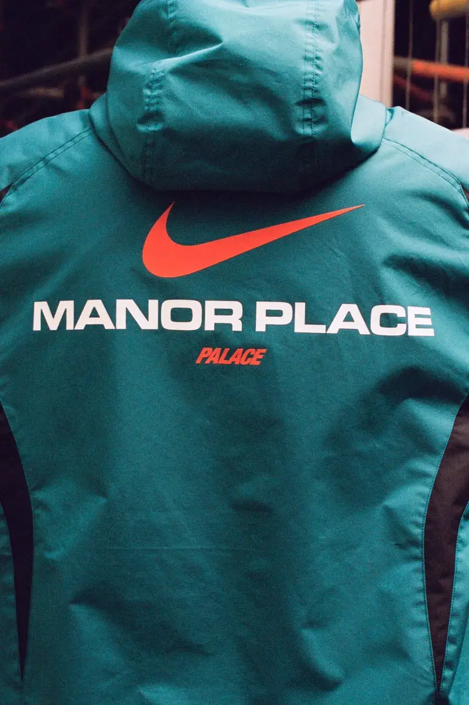 PALACE AND NIKE DELIVER MANOR PLACE FC FOOTBALL RANGE A look at the Palace and Nike Manor Place FC sportswear capsule, celebrating South London football culture through tracksuits, jerseys, and club apparel. (image 7 of 7)