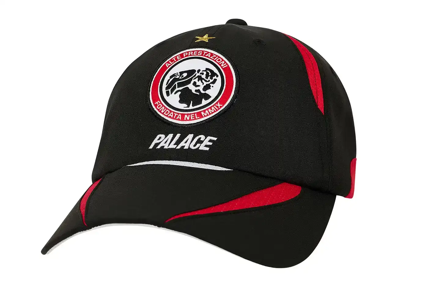 PALACE'S LATEST SPRING 2025 COLLECTION HITS STORES Collection of Palace Spring 2025 apparel displayed on plain background, showing oversized hoodies, striped rugby shirts, soccer jerseys, and matching tracksuit sets in various colors including black, grey, navy, and green. (image 11 of 33)